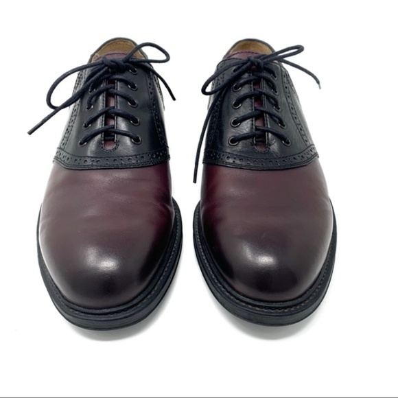 Florsheim Burgundy Saddle Shoes Lace Up 8.5 WIDE main image 4
